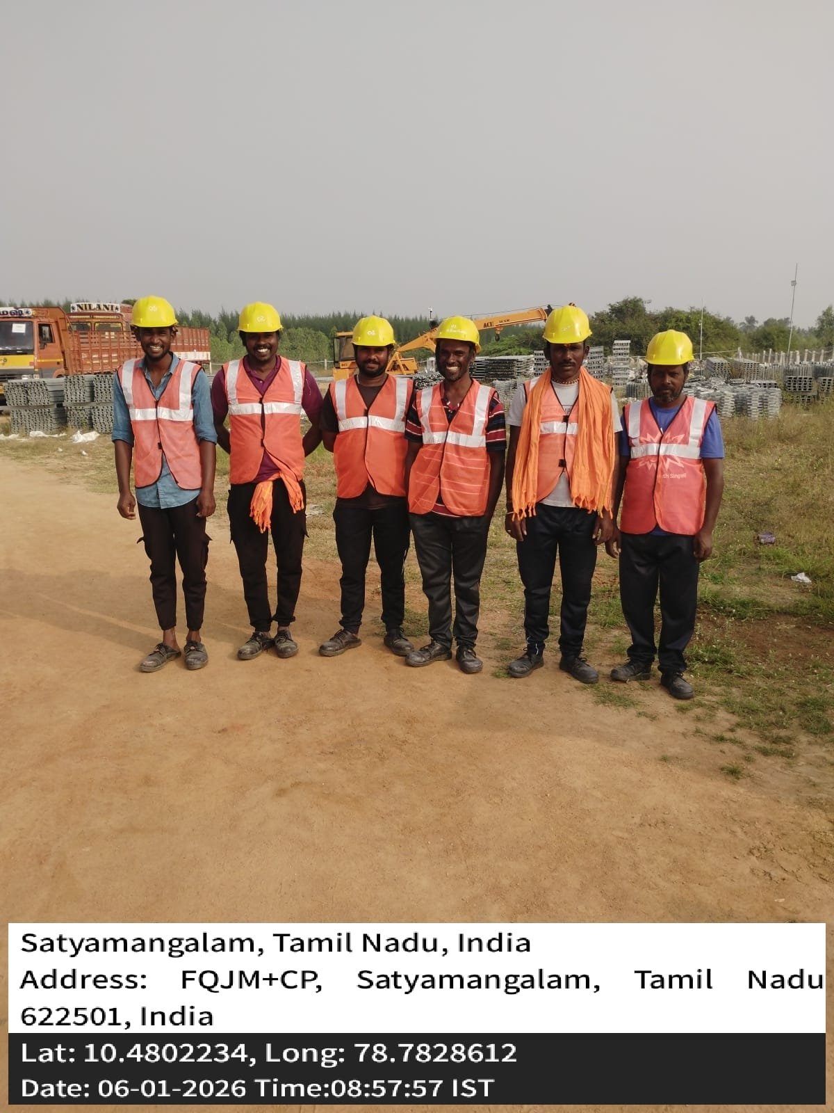 Industrial manpower team wearing safety equipment